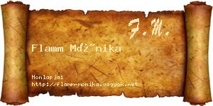Flamm Mónika névjegykártya