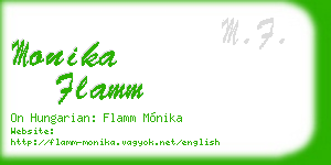 monika flamm business card